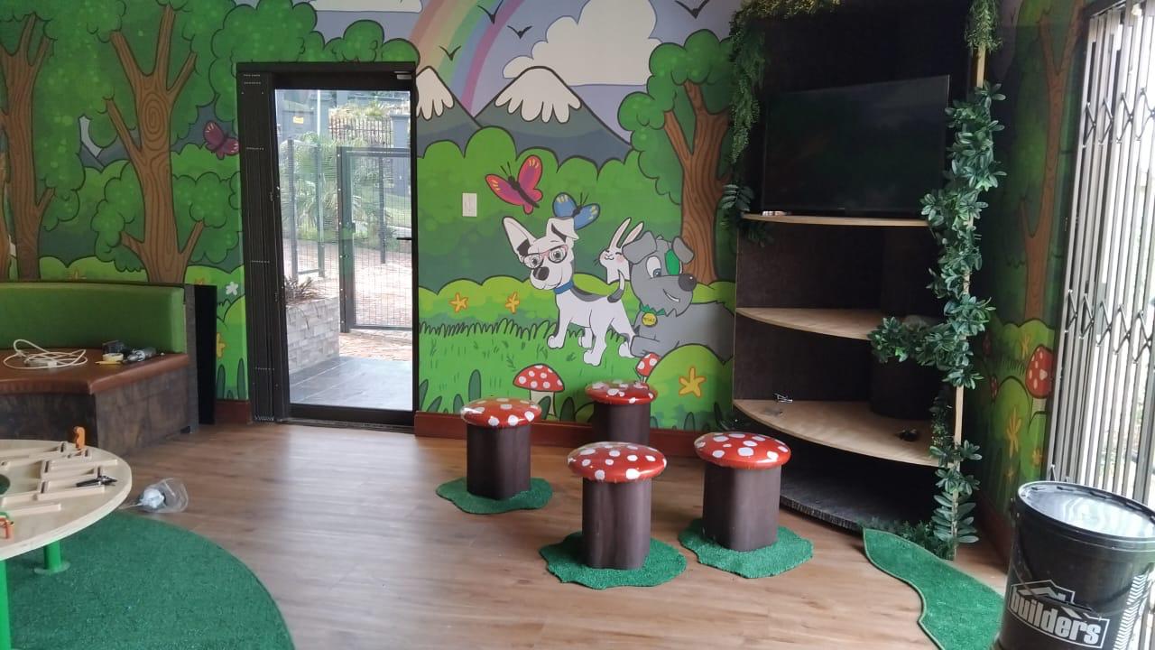 Completed playroom installation
