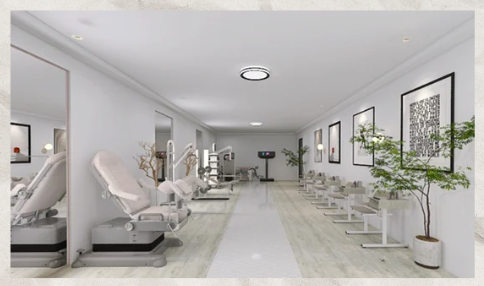 Rehabilitation centre communal space